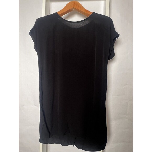 Madewell Dress Womens S Black Short Sleeve Full Button Down Back Woven Tunic Top - Picture 16 of 16